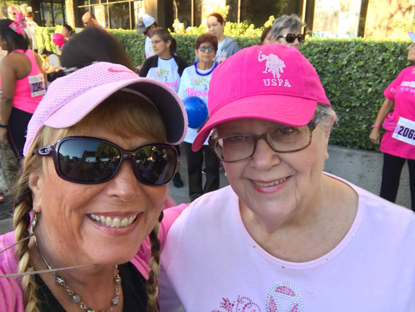 My mother in law and cousin, at the Believe Walk 2016. 