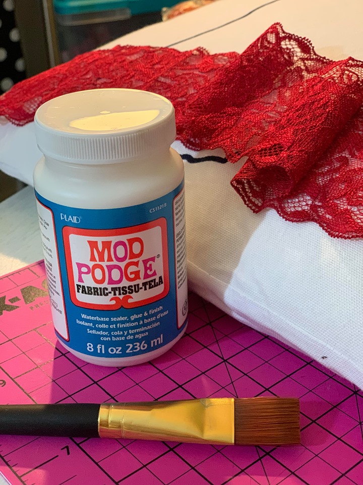 mod podge fabric