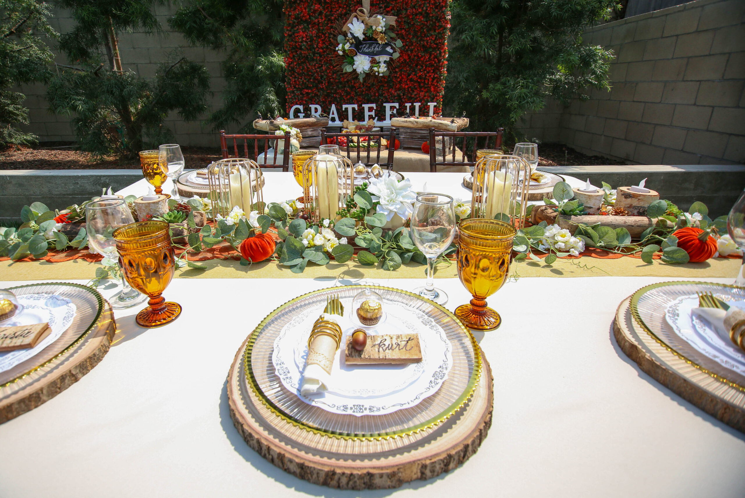 place setting for thanksgiving