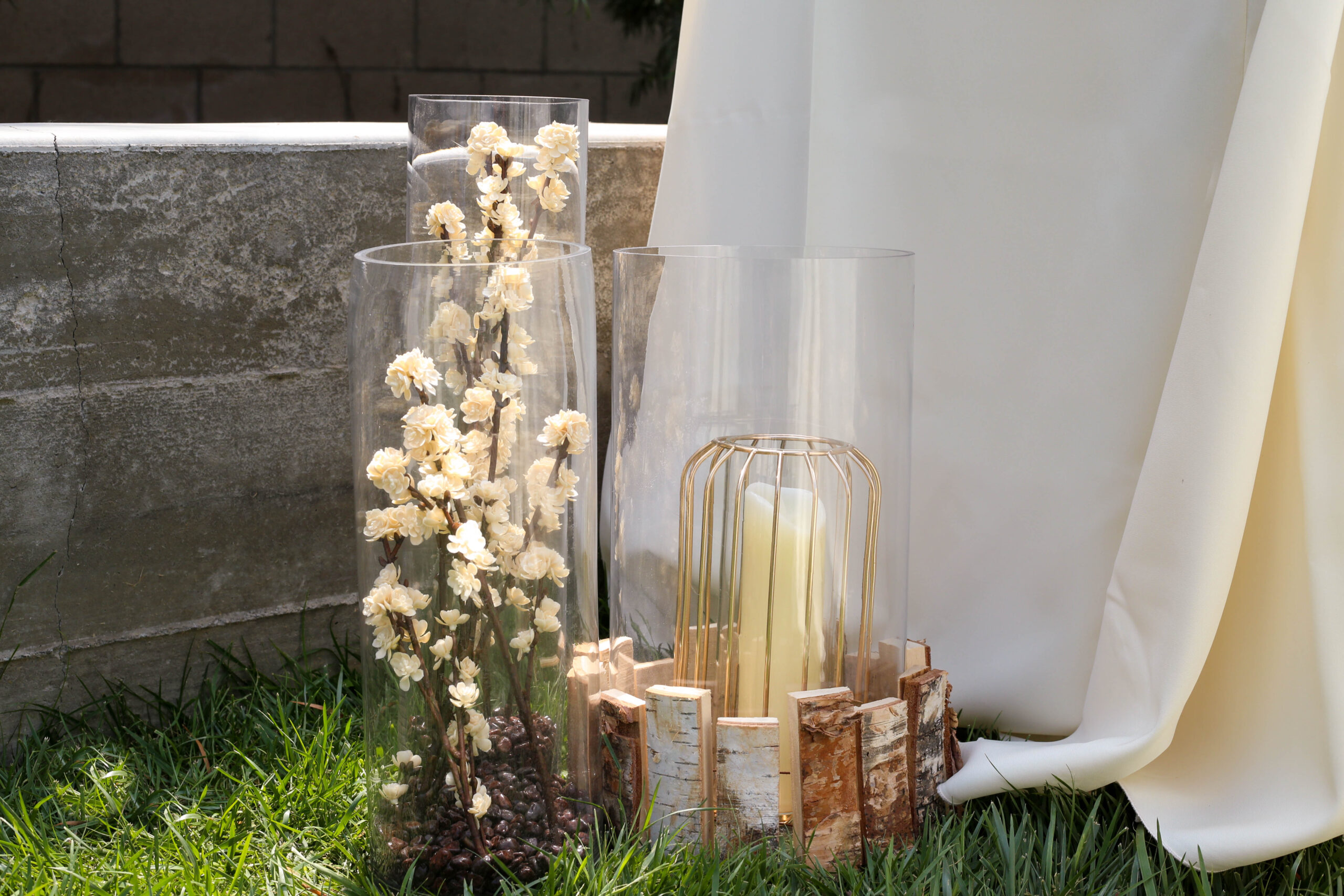 candles and flowers