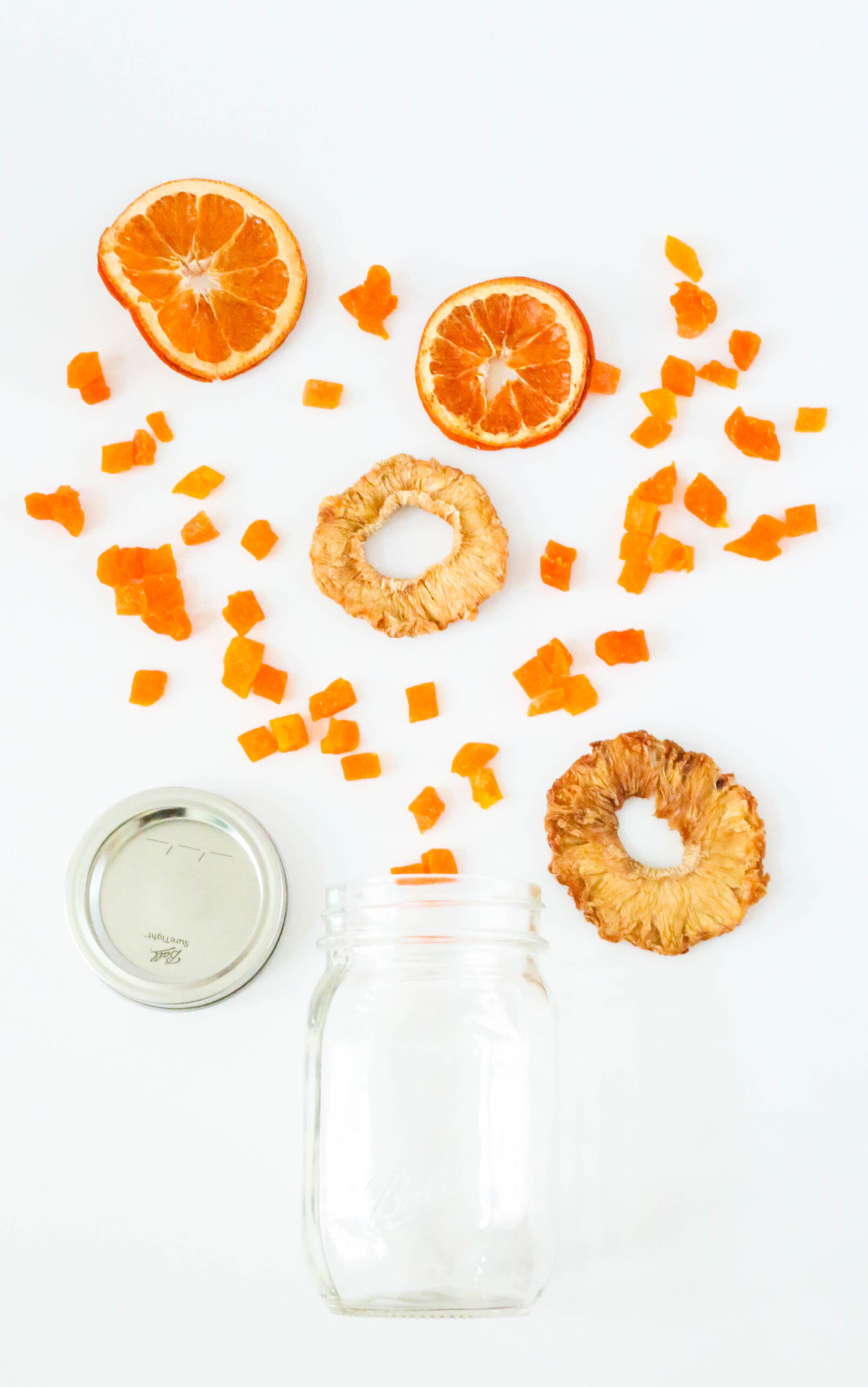 dried fruits for craft cocktails in mason jars