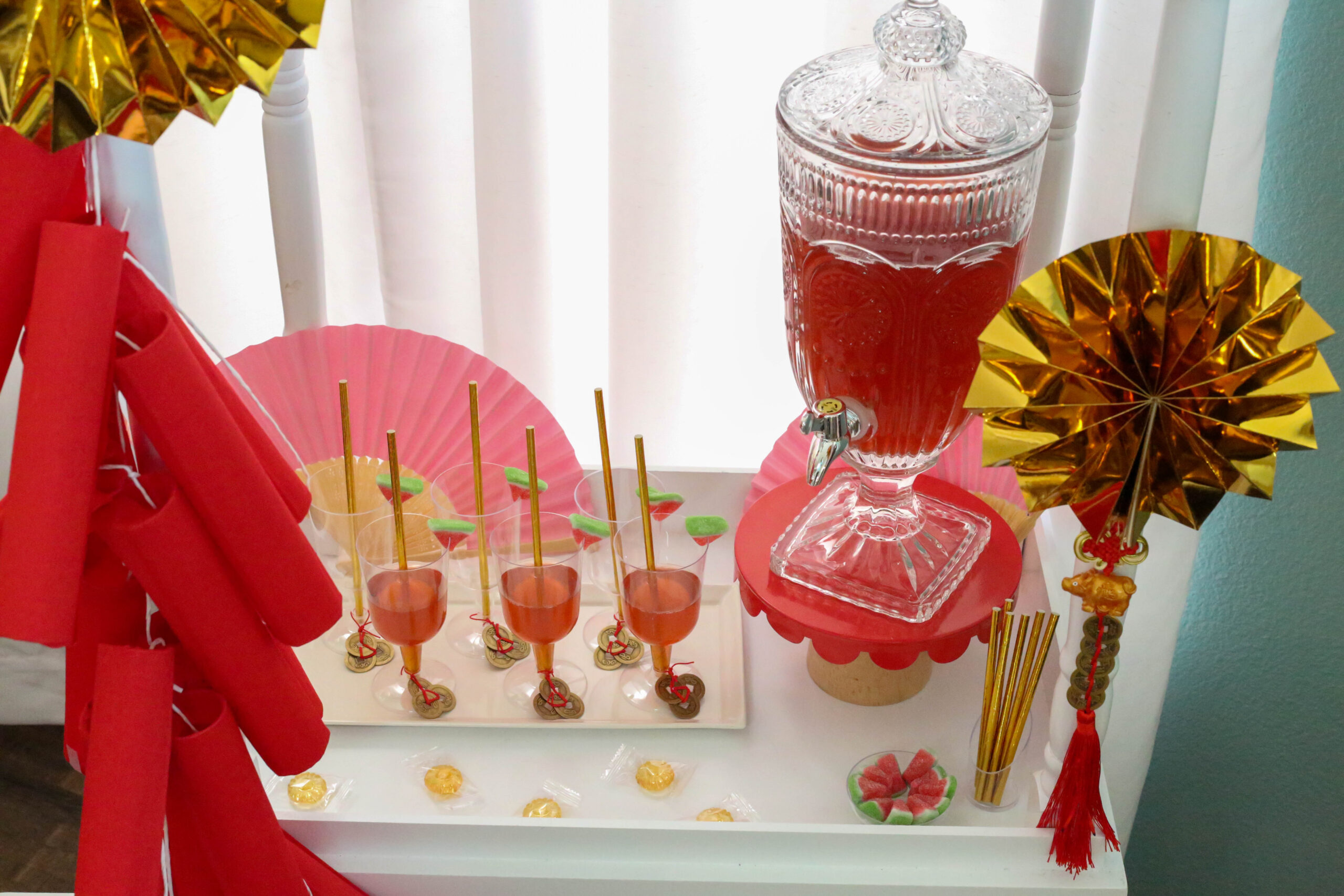 tea cart green tea with watermelon