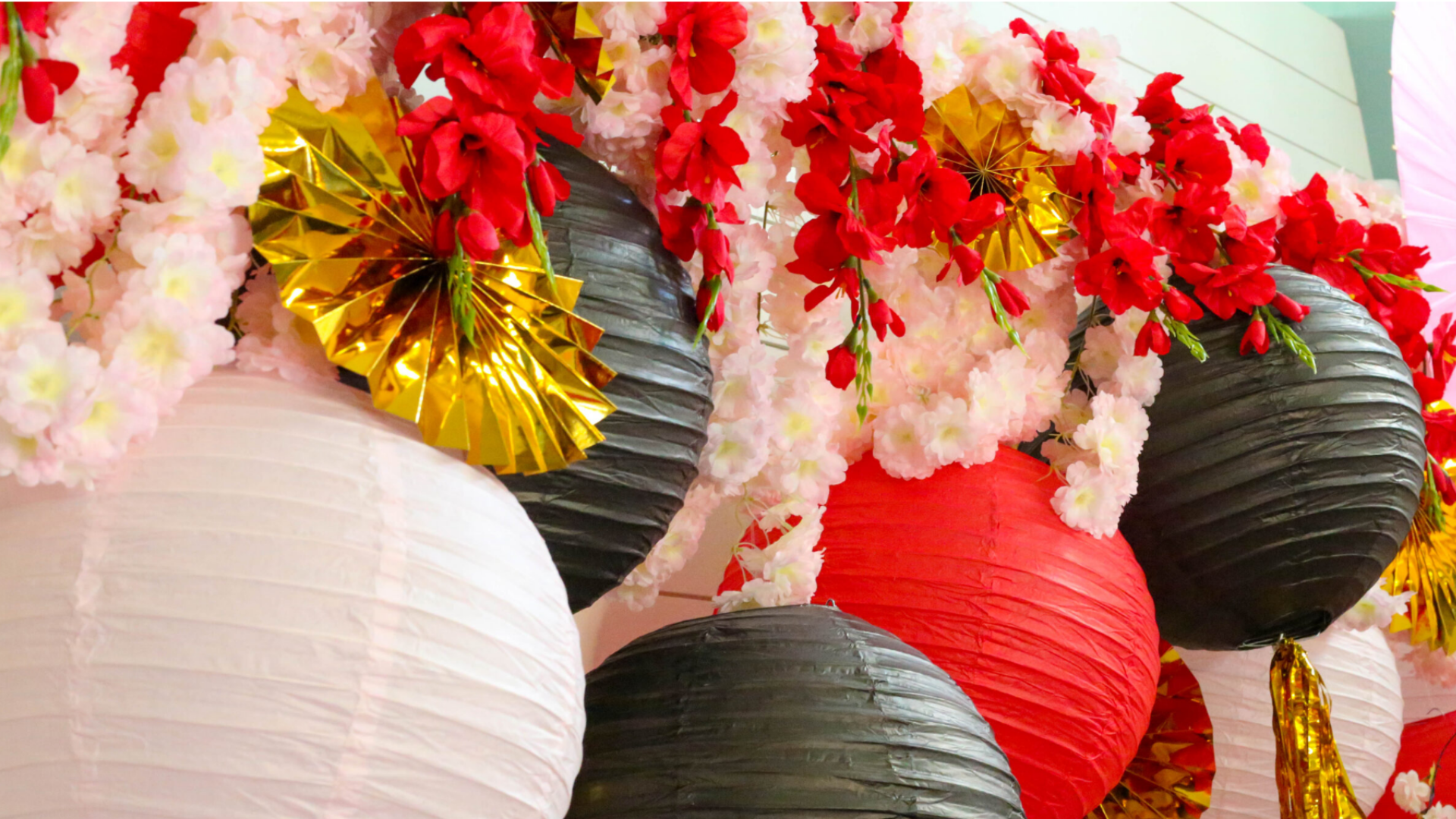 Chinese New Year Party with Stunning Cherry Blossom Accents