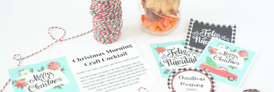 craft cocktails in mason jars and free holiday printables-11